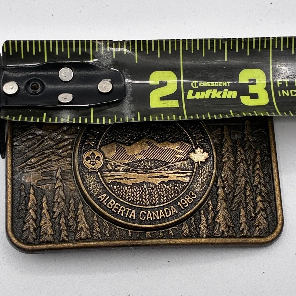 XV World Jamboree Mondial 1983 Alberta Canada Boy Scouts Belt Buckle Century